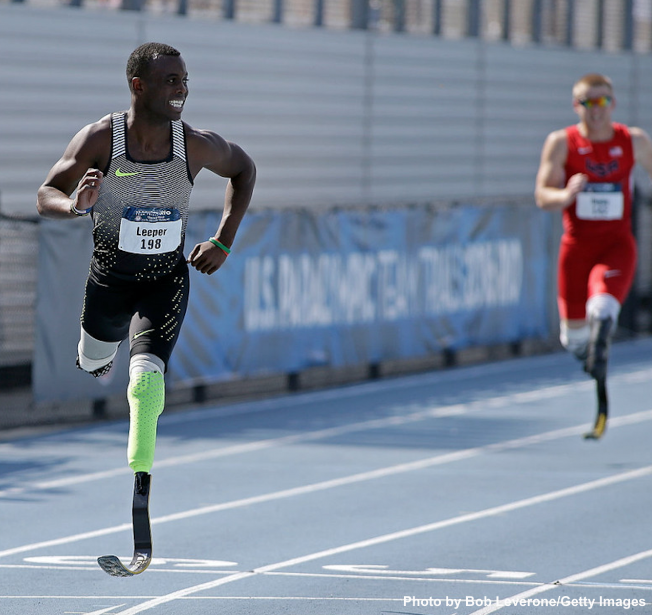 Paralympic Cheers On 2-year-old With Prosthetic Leg